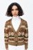  jacquard knitted cardigan jacket NSAM8079
