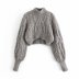 Eight-strand short knitted sweater NSAM8087