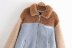 Casual color matching stand-up collar furry jacket  NSAM8090