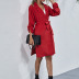 Solid color waist belted trench coat NSCX8097