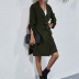 Solid color waist belted trench coat NSCX8097