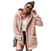 women s hooded fur coat long top NSDY8183
