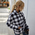 winter new checkered thickened jacket NSDY8196