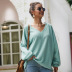 women s long-sleeved sweater V-neck sexy top NSDY8198