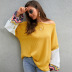Original design knitted stitching top  NSDY8200