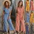 Higher quality casual stripe printed jumpsuit  NSDY8226