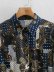 Lapel Long Sleeve Lace Waist Printed Shirt Dress  NSAM8248