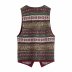 winter jacquard knitted vest  NSAM8256