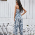 Sexy Wrapped Chest Print Jumpsuit  NSDY8273