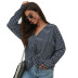 fashion women s new long-sleeved striped sweater NSDY8275