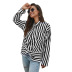 autumn and winter long-sleeved striped chiffon shirt NSDY8280