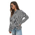 autumn and winter long-sleeved striped chiffon shirt NSDY8280