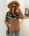 fashion women s leopard stitching sweatershirt  NSDY8287