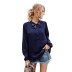 new women s long-sleeved solid color casual top NSDY8312