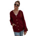 fashion women s hooded knitted long-sleeved top NSDY8327