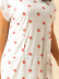 round neck short-sleeved ruffled hem loose strawberry print plus size skirt  NSCX8345