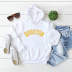 Letter Printed Hooded Sweater NSSN8431