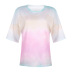 new women s loose round neck tie-dye printing T-shirt top NSKX8446