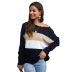 fashion ladies sweater wild striped sweater NSKA8508