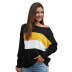 suéter de las señoras de la moda suéter rayado salvaje NSKA8508