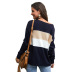 suéter de las señoras de la moda suéter rayado salvaje NSKA8508