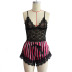 women s lace hollow striped satin sexy lingerie NSYO8699