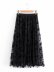 elastic waist mid-length skirt NSAM8819