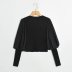 nuevo suéter de costura de cuello redondo para mujer NSAM8823
