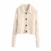 women s lapel knitted jacket  NSAM8830