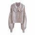 laminated lapel decorative sweater  NSAM8846