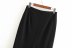 black high waist irregular fishtail skirt NSAM8850