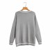 V-neck loose casual love pattern sweater  NSAM8859