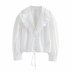blusa blanca con costuras de popelina NSAM8890