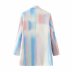 colorful tie-dye double-breasted lapel mid-length suit  NSAM8893