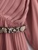 belt pleated long sleeve dress  NSAM8934
