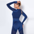 seamless knitted quick-drying breathable hollow fitness long-sleeved top NSLX8999
