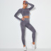 seamless knitted two-piece fitness suit NSLX9008