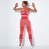 knitted seamless hollow yoga pants sports bra suit NSLX9035