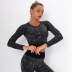 ropa de yoga para correr de manga larga de secado rápido de punto sin costuras NSLX9039