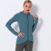 quick-drying front zipper hooded long sleeves sports shirt NSLX9046