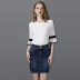 summer high waist bag hip stretch denim skirt  NSDT9101