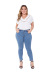 Plus Size Stretch Wash Slim Fit Jeans NSSY9122