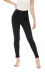 pantalones negros de corte slim con lavado elástico NSSY9123