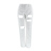 agujeros rotos pantalones de pierna recta de mezclilla blanca casual NSSY9125