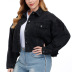 loose large size short denim jacket  NSSY9136