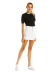 White Solid Color Frayed Denim Skirt NSSY9166