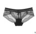 Mid-low-waist trianglemesh hollow transparent sexy cotton panties NSCL9239