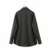 winter dark gray satin blouse NSAM9299