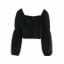 square collar high waist short shirt NSAM9327
