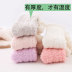 Hand-stitched small hair ball coral fleece socks NSFN9348